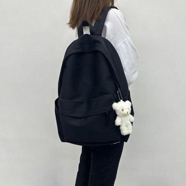 가방 심플 책 캐주얼 백팩 디자인 블랙