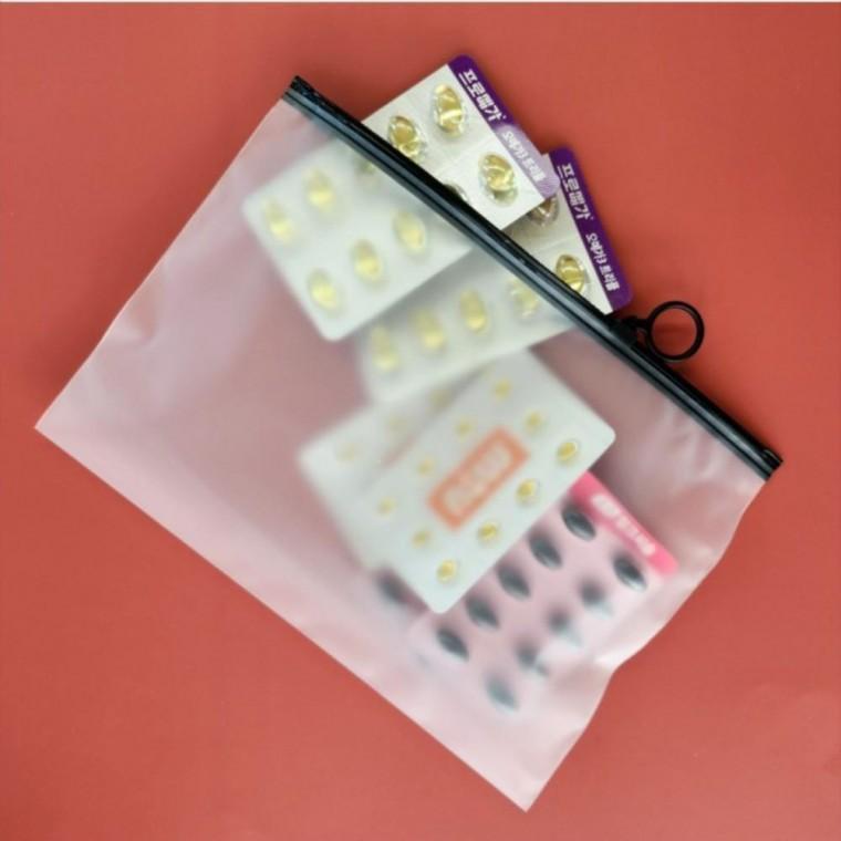 25x17cm 여행용 수납 파우치 이너백 해외여행 반투명 지퍼백 가방정리
