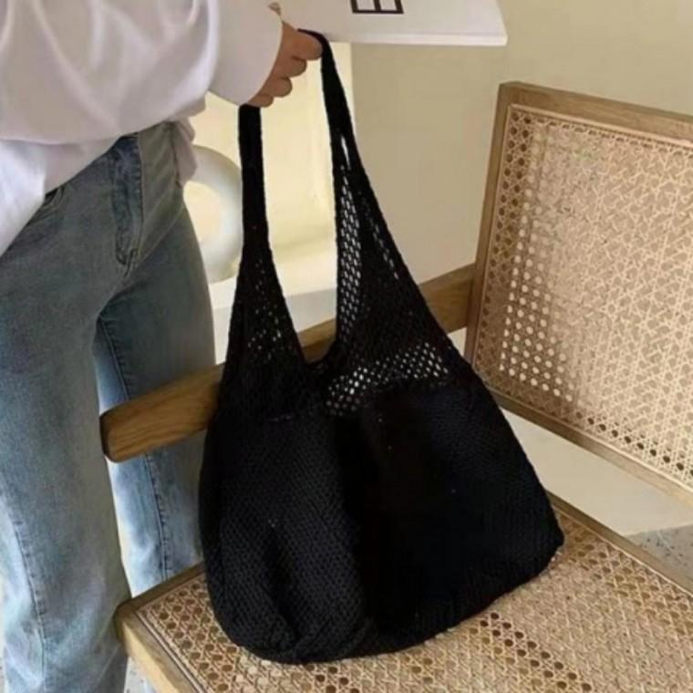 인기 여름 니트 그물 숄더백 베이지 가방 신상 토트백