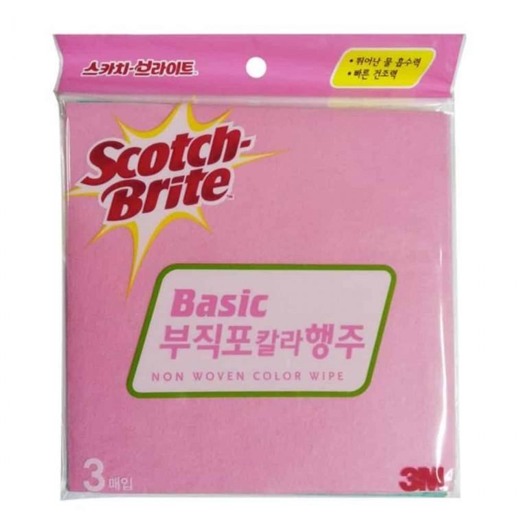 부직포 칼라행주 3매 테이블행주 주방용행주 부엌행주 빨아쓰는행주