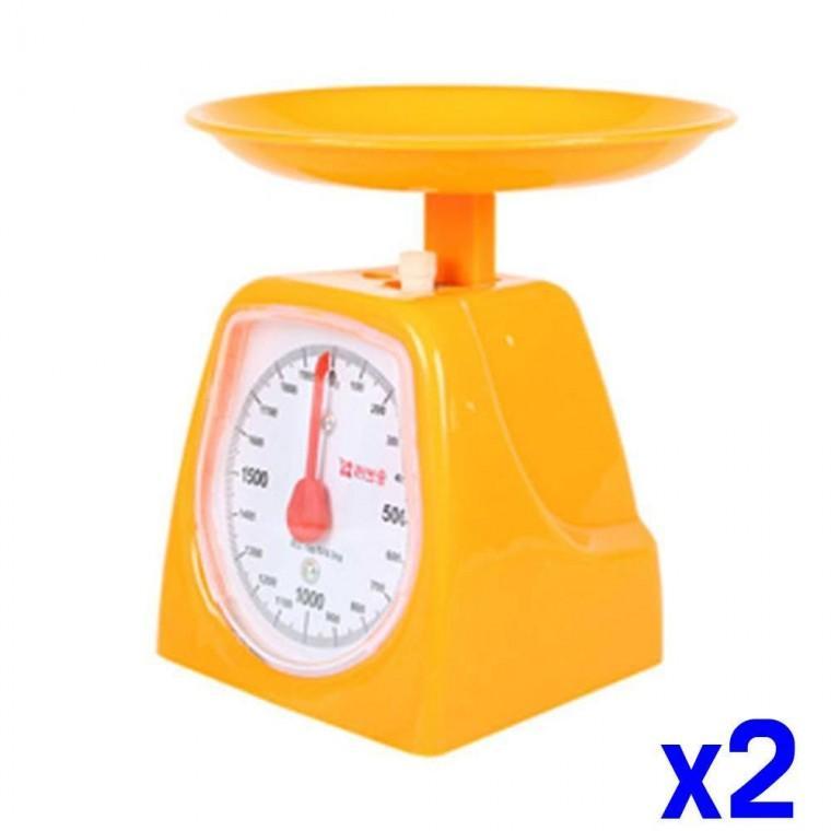 간편 주방 저울 2KG 오렌지 x2개 주방저울 요리저울