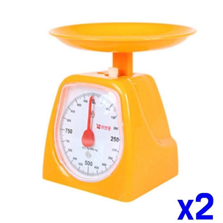간편 주방 저울1KG 오렌지 x2개 제과저울 주방저울