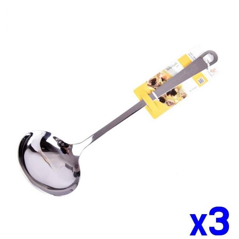 주방 스텐 국자 특대 x3개 우드국자 주방국자