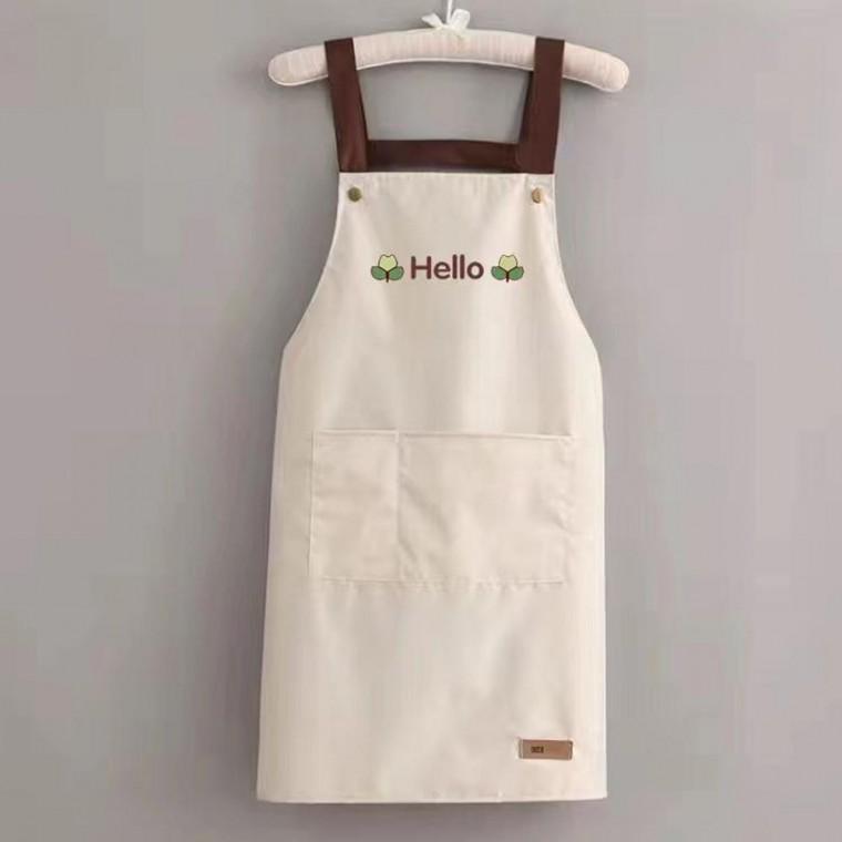 H형 방수 앞치마 아이보리 주방 카페 공방 미용사 조리 작업복