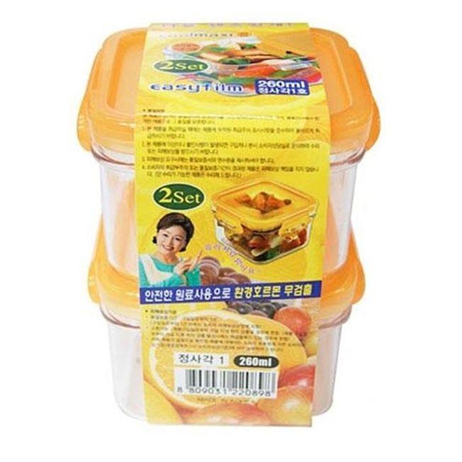 정사각 1호 2p (260ml) 주방용품 반찬통