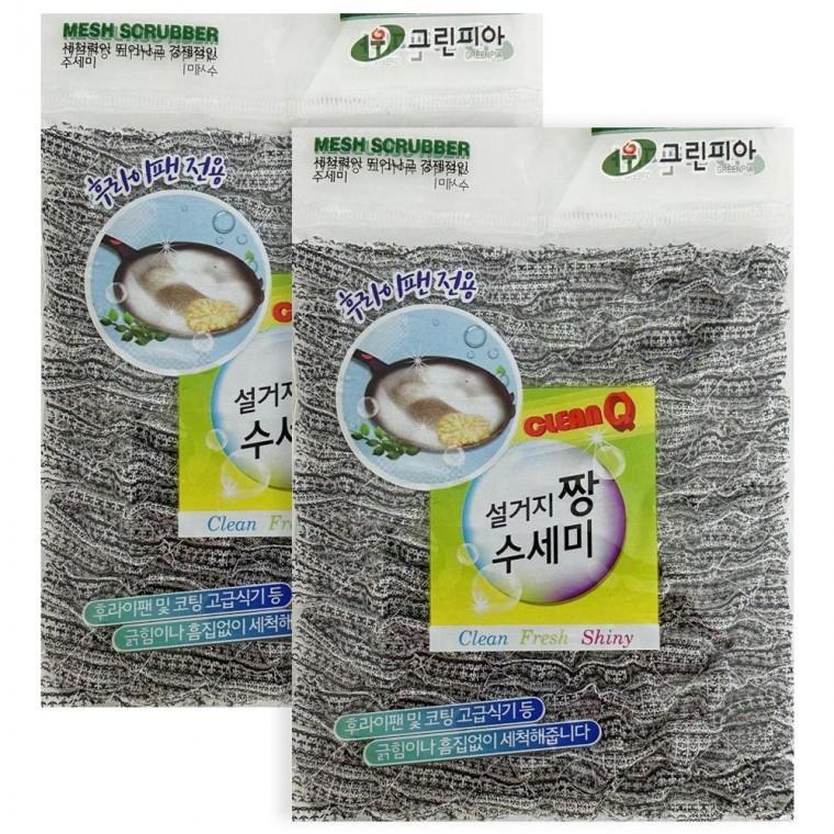 국내생산 1+1 짱수세미 냄비 후라이팬용 주방 설거지