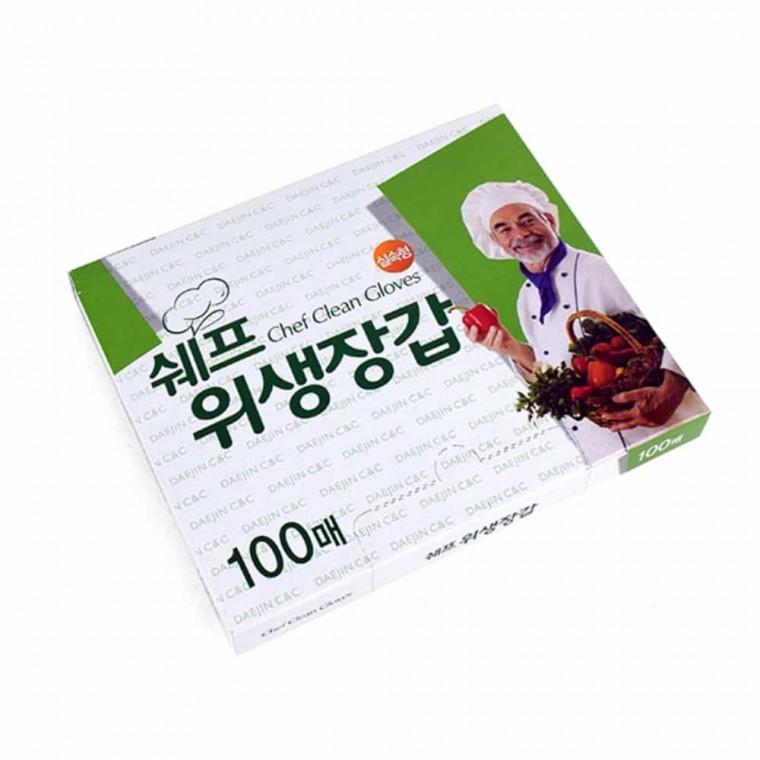 쉐프 위생 장갑 100매 비닐장갑 일회용위생장갑 쉐프장갑 주방장갑 일회용장갑