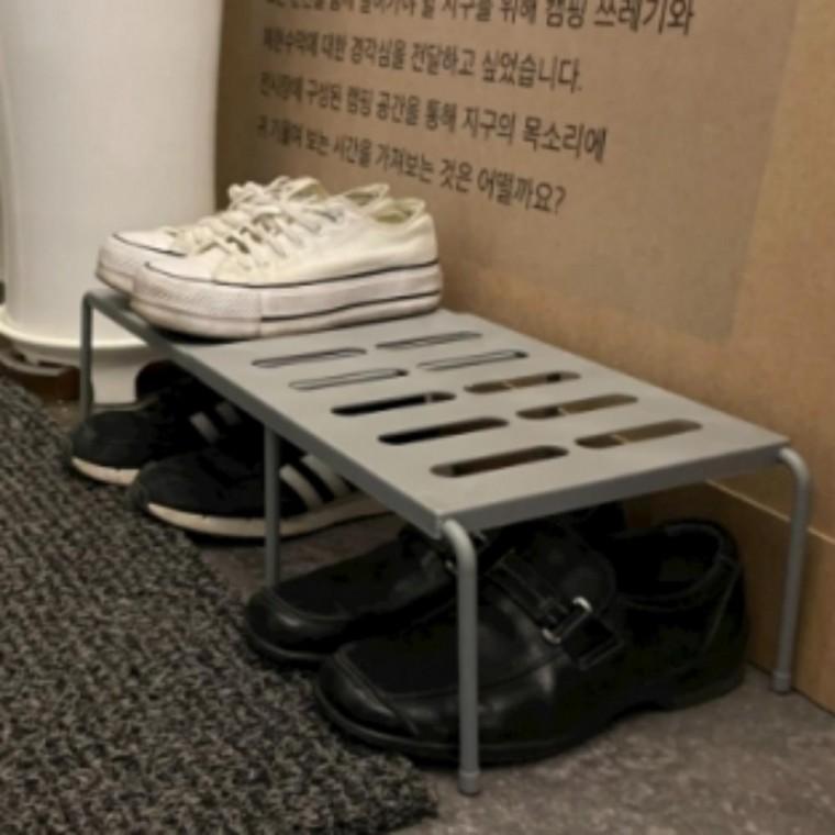 주방 싱크대 길이조절 정리대 진열대 수납함 선반 그레이
