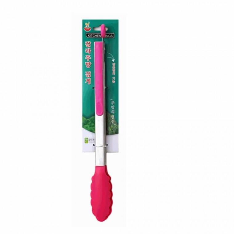 주방 집게 대형 핑크 조리용집게 야채집게 치킨집게 고기집게 요리용집게