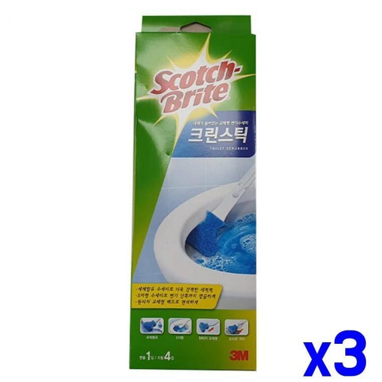 잘 닦이는 변기 수세미 x3개 주방소모품 항균수세미