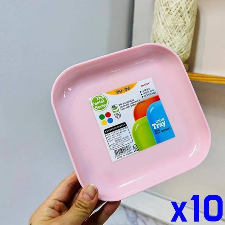 정사각 쟁반 중 3P 16x16cm x10개 트레이 주방트레이