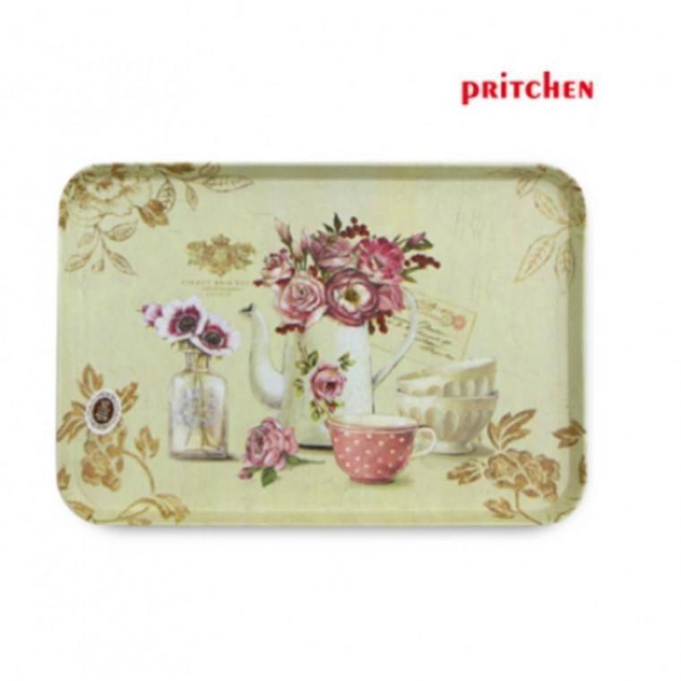 손잡이 사각 쟁반 로즈와인 특대 주방트레이 트레이