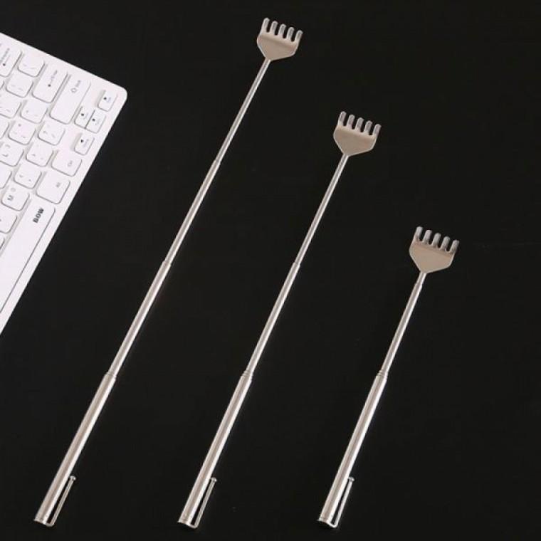 스텐 스테인레스 안테나 길이 조절 접이식 휴대용 등 긁개 가제트 효자손 M10605