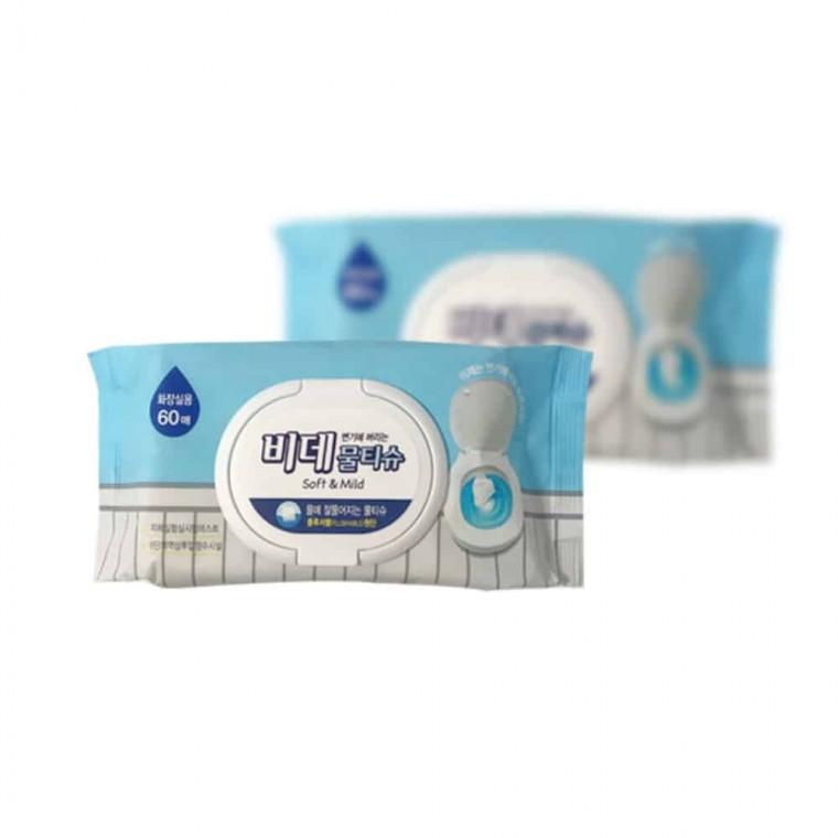 비데 물티슈 캡형 60매 비데물티슈휴대용 비데대용물티슈 비데물티슈 화장실용물티슈