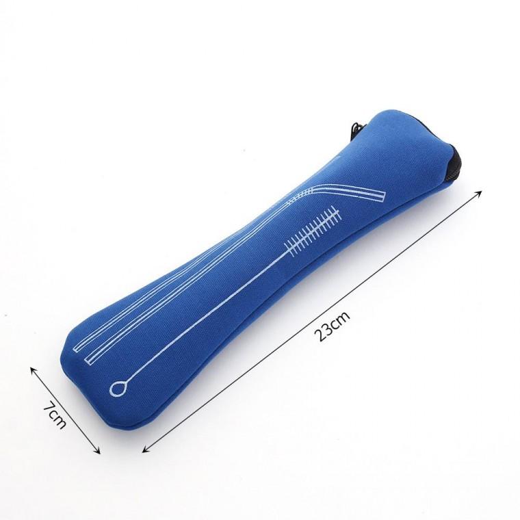 (GTF47742)휴대용 스텐 빨대 6종세트(블루)