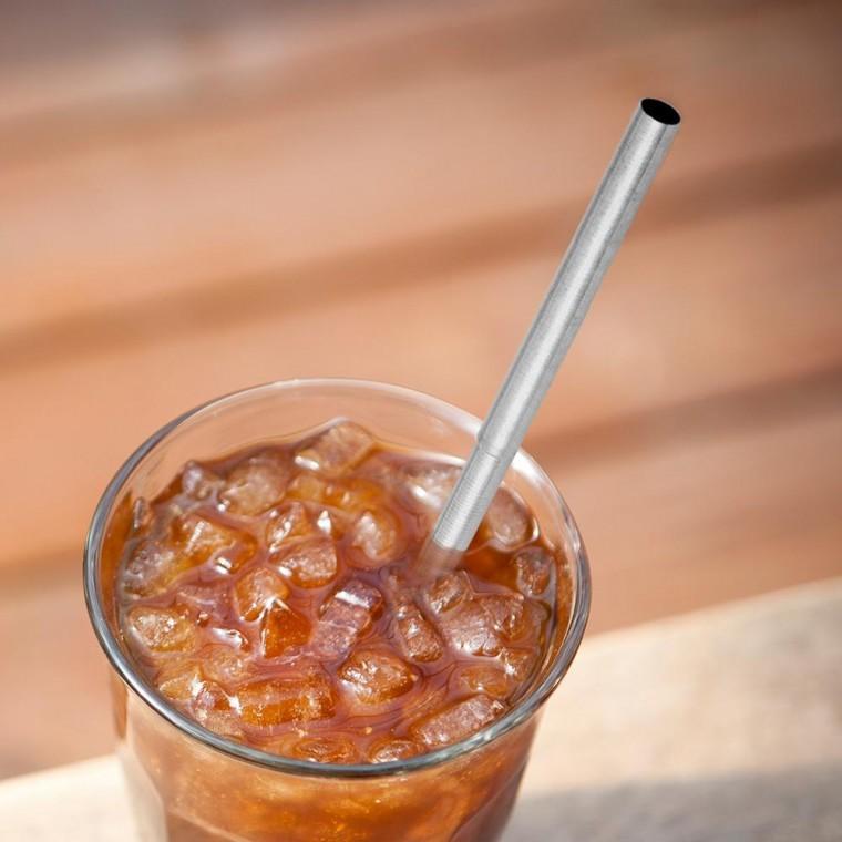 (GTF36595)길이조절 휴대용 스텐 빨대(23.5cm) (실버)