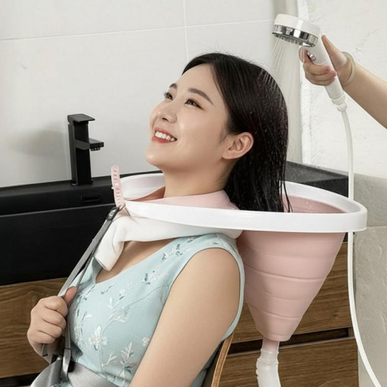 접이식 머리 감기통 휴대용 임산부 세발 샴푸대