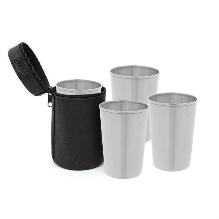 (GTS73764)휴대용 스텐 캠핑컵 4p세트(170ml)
