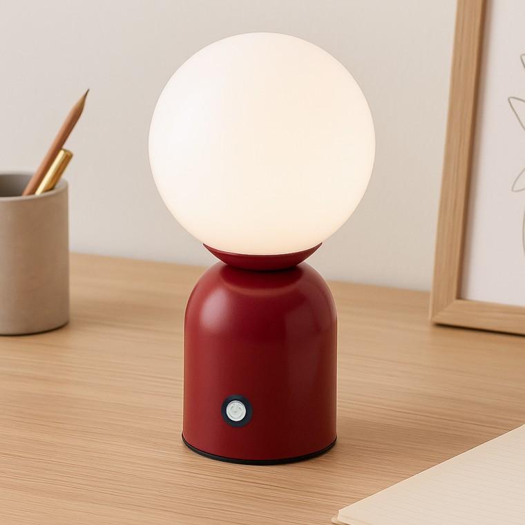 모던아트 무선 터치 테이블스탠드 휴대용 무드등 램프 단스탠드 (레드)