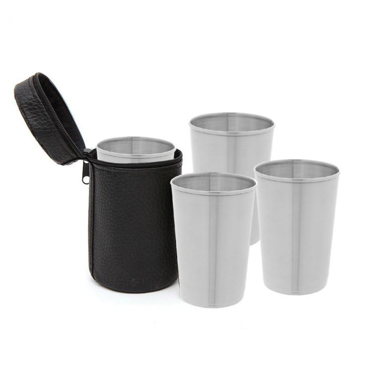 스테인리스컵 물컵 휴대용 스텐 캠핑컵 4p세트 (170ml)