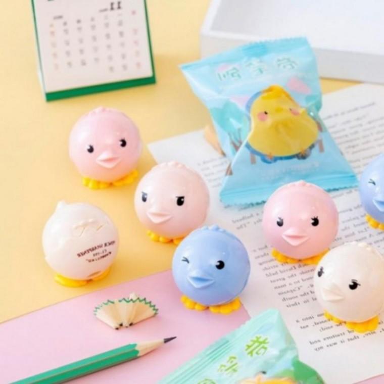단체선물 입학선물 신학생 귀여운 병아리 모양 휴대용 미니 연필깎이