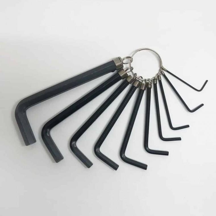 육각렌치세트 10p 블랙 휴대용렌치 자전거육각렌치 수동렌치 육각드라이버
