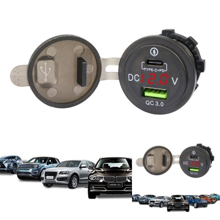 USB C to C 충전기 2포트 캠핑 캠핑카충전포트 차량용