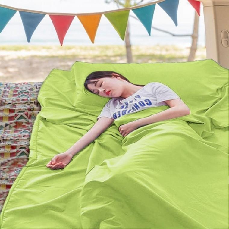 여행용 캠핑 침낭라이너 사계절 차박 침낭내피 그린