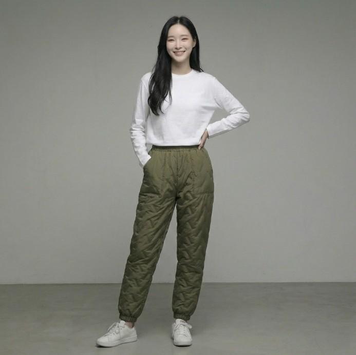 퀼티드 남녀공용 조거 팬츠 4color 패딩 방한 기모 보온 등산 캠핑 야외 안감 융 방풍