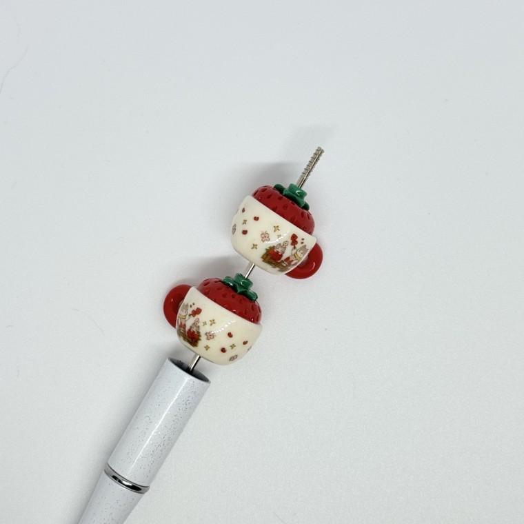볼펜꾸미기 볼꾸 동대문 꾸미기 DIY 캐릭터 알록달록 미니 파츠 딸기 머그컵 컵 스트로베리 고급