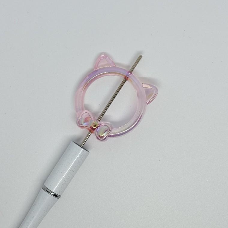 볼펜꾸미기 볼꾸 동대문 꾸미기 DIY AB코팅 고양이 캣 알록달록 미니 유광 핑크 오로라