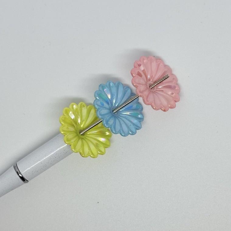 볼펜꾸미기 볼꾸 동대문 꾸미기 DIY AB코팅 꽃 연꽃 꽃받침 알록달록 미니 유광 화분