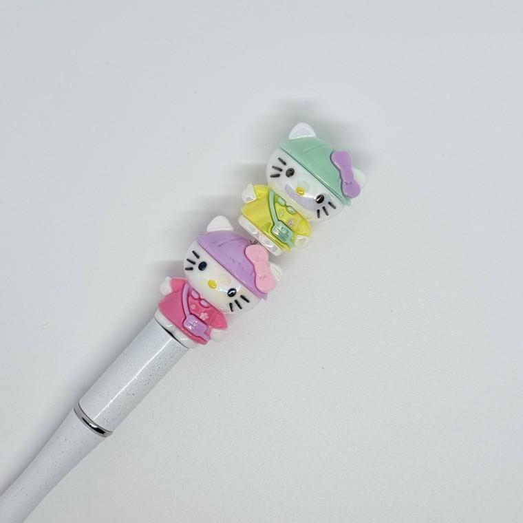 볼펜꾸미기 볼꾸 동대문 꾸미기 DIY 고무 고양이 KT 알록달록 미니 랜덤 캐릭터
