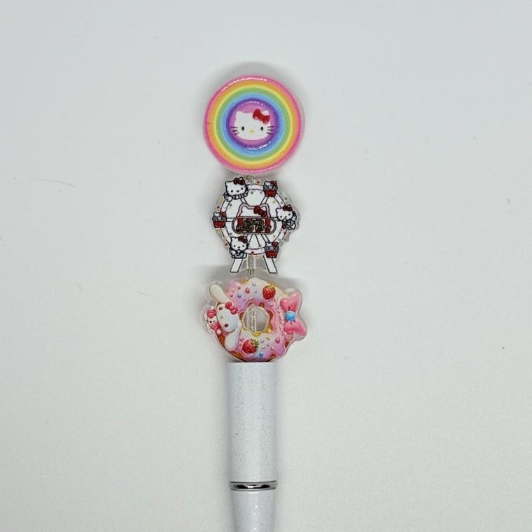 볼펜꾸미기 볼꾸 동대문 꾸미기 DIY 캐릭터 고양이 천사 악마 AB코팅 알록달록 미니 랜덤