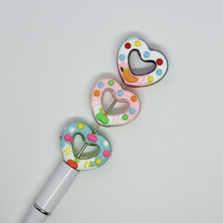 볼펜꾸미기 볼꾸 동대문 꾸미기 DIY 캐릭터 알록달록 미니 파츠 도넛 하트 디저트 빵 베이커리