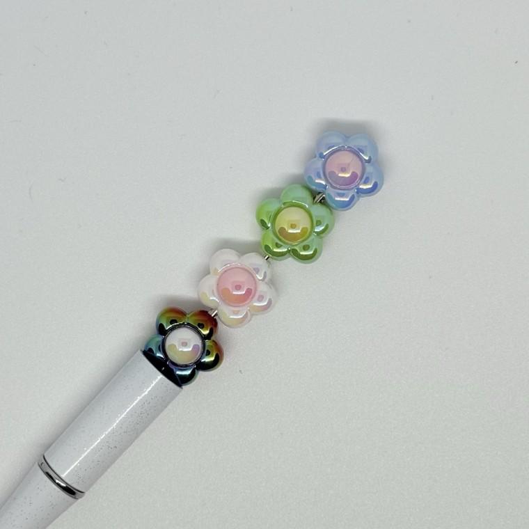 볼펜꾸미기 볼꾸 동대문 꾸미기 DIY 캐릭터 알록달록 미니 파츠 꽃 플라워 오로라 광택