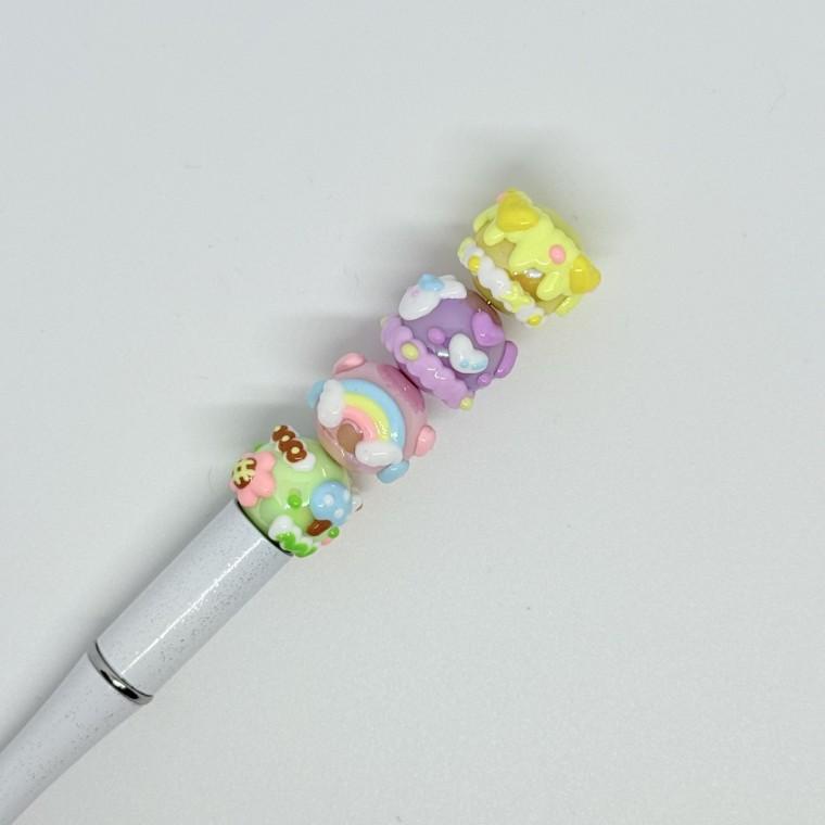 볼펜꾸미기 볼꾸 동대문 꾸미기 DIY 캐릭터 알록달록 미니 파츠 케이크 사탕 캔디 PART1 베이커리 빵