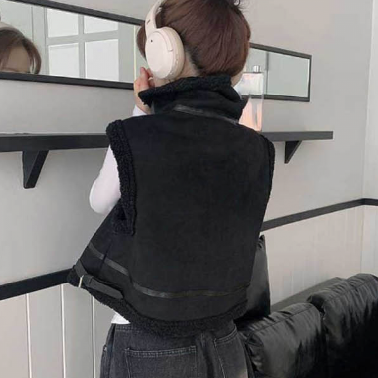 간절기 베스트 빈티지 가을 버클 조끼
