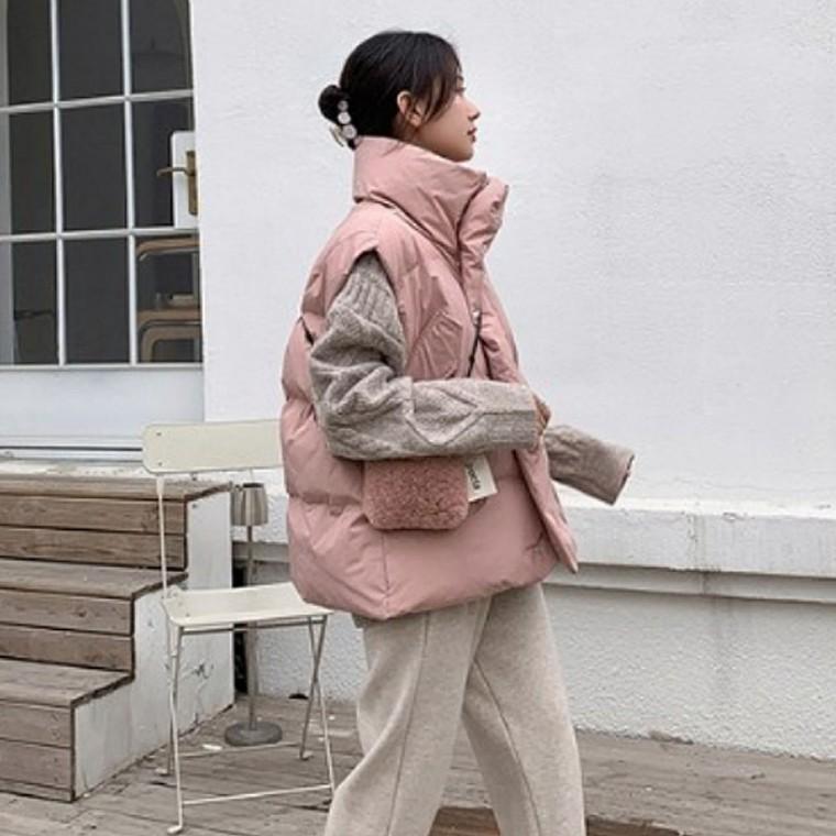 겨울 데일리 조끼 여성 오버핏 패딩 베스트