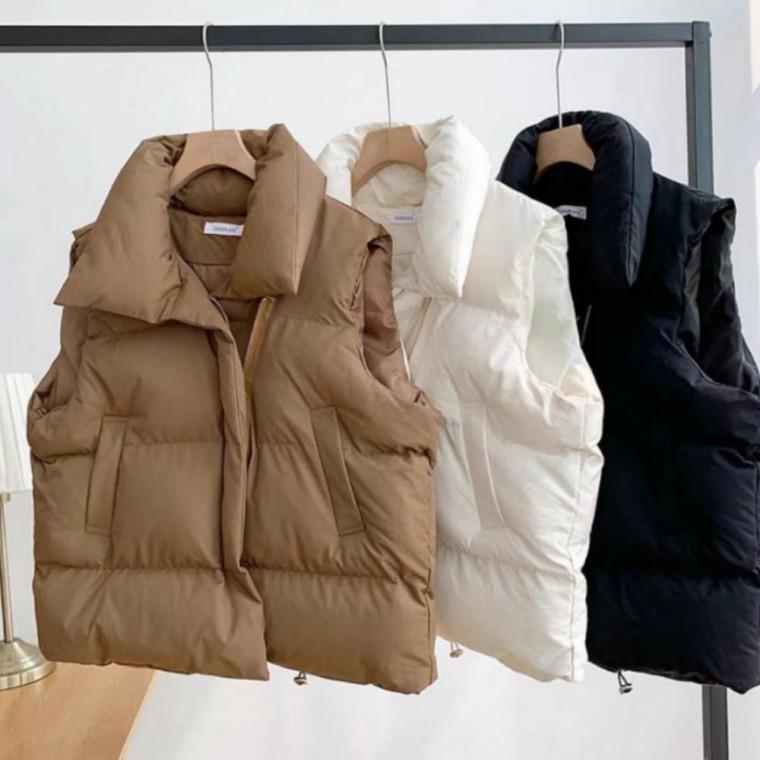 여성 겨울 보온 방한 따뜻한 패딩 베스트 오버핏 조끼