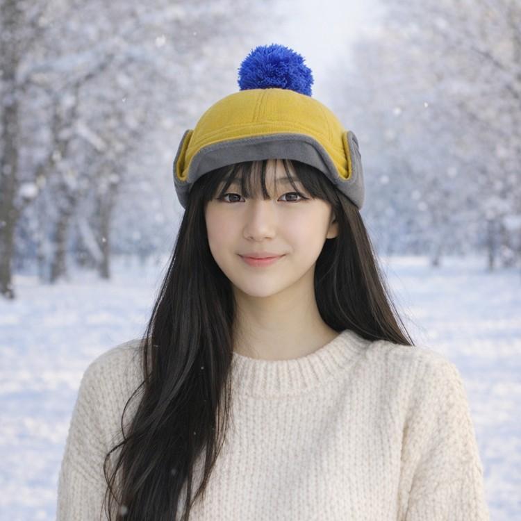 심플 귀달이 방한모 털모자 겨울모자 귀달이모자 스키장모자 방울모자 왕방울모자 겨울버킷햇 겨울벙거지