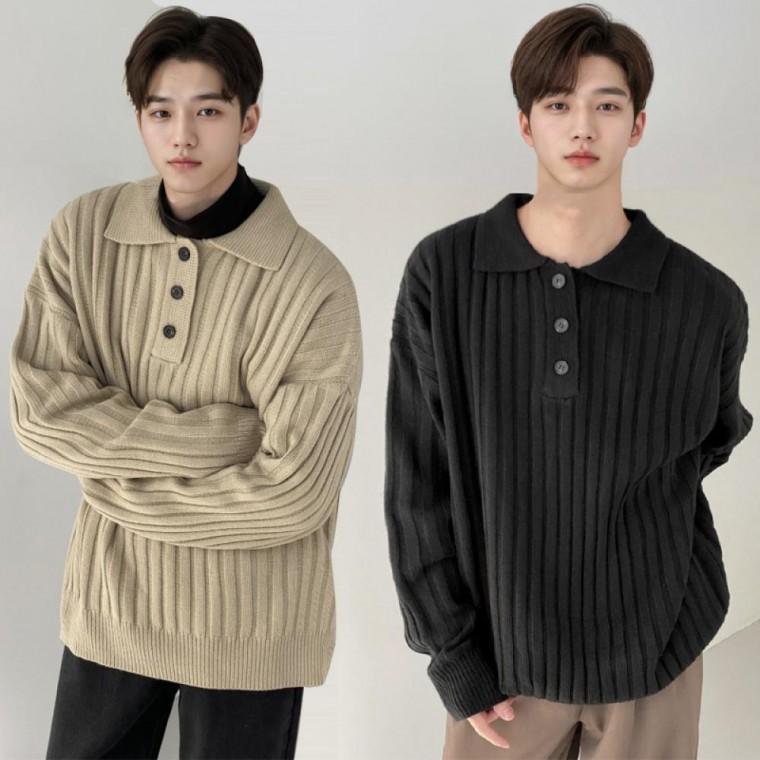 남자 카라 스웨터 겨울 티셔츠 깔끔한 외출복 데일리