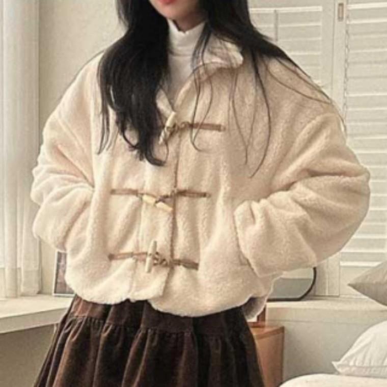 겨울아우터 여자점퍼 점퍼 여자 코디 양털 아우터 뽀글이 자켓 겨울 떡볶이