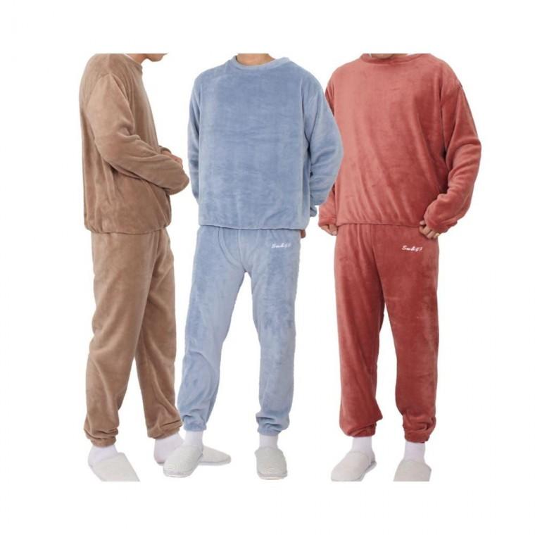 루미나D 수면잠옷 남자 극세사 겨울용 따뜻한 수면세트