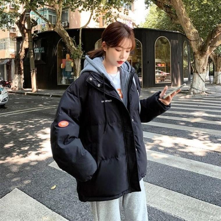 페이크 여성 겨울 패딩점퍼 후드 캐주얼 여성점퍼 겨울 여성 옷 후드 점퍼