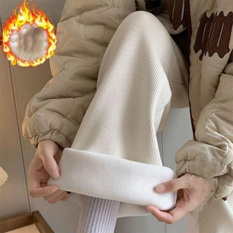 골지 코듀로이 기모 보온 와이드 팬츠 바지 겨울