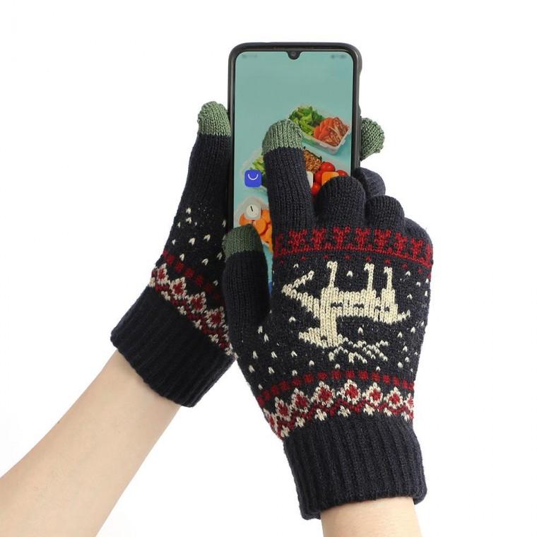 (GTF39154)겨울사슴 터치장갑(네이비)