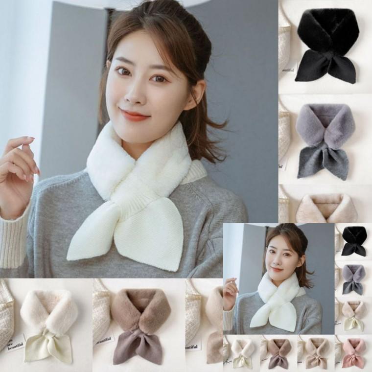 페이크 니트 머플러 겨울머플러 쁘띠목도리