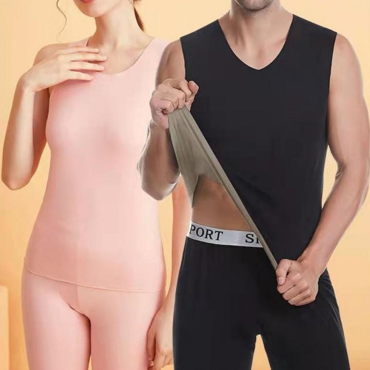 겨울철 따뜻한 피치기모 데일리 남녀 방한 보온 나시