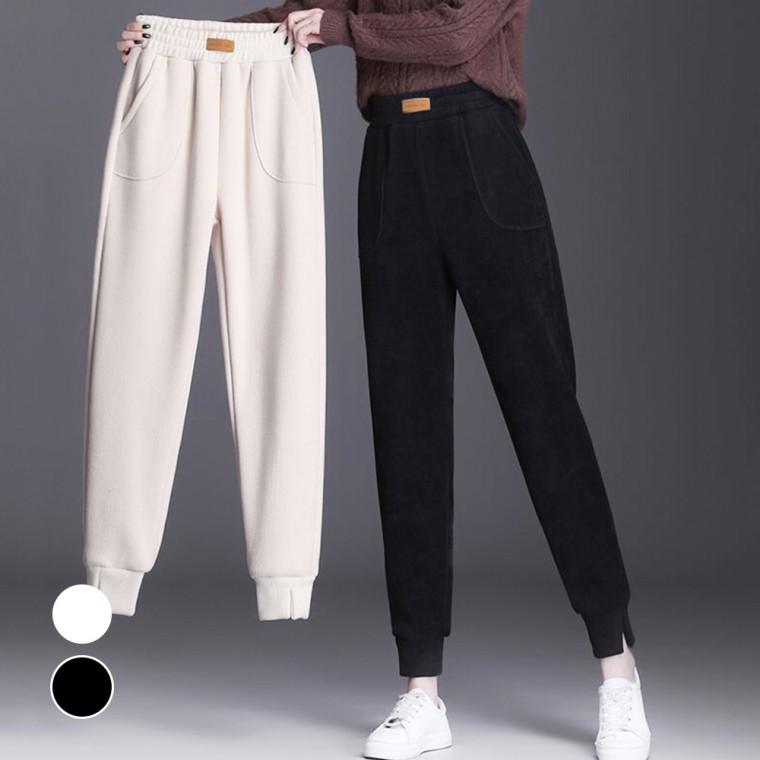 여성 겨울 골덴바지 코듀로이 발목시보리 데일리 팬츠